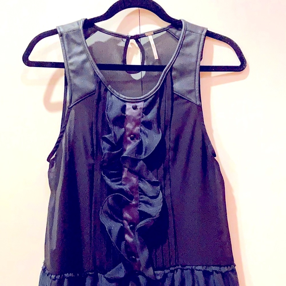 Free People sleeveless ruffled tunic